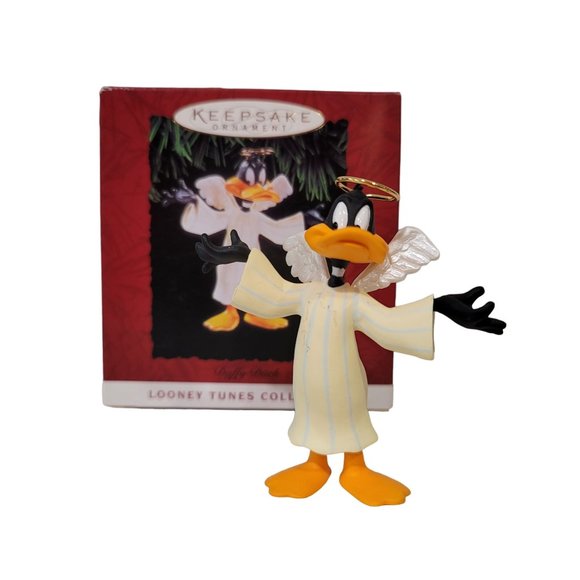 Hallmark Keepsake Christmas Ornament Looney Tunes DAFFY DUCK collectible angel - Picture 2 of 4